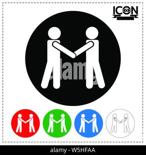 Persone Icona di handshake Illustrazione Vettoriale