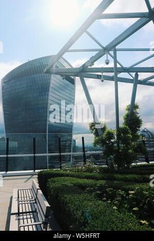 La vista dal Walkie-Talkie Roof Garden di Londra, Regno Unito. Foto Stock