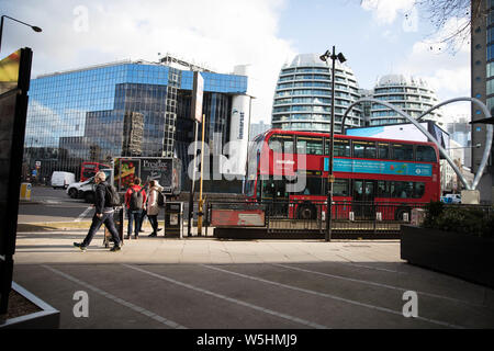 La vecchia strada rotonda, Tech City di Londra nel febbraio 2019 Foto Stock