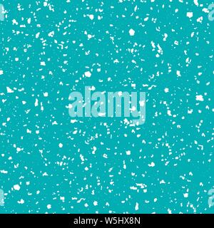 Bianco disperse particelle di ghiaccio o di fiocchi di neve sul vivace sfondo blu. Seamless inverno disegno vettoriale. Ottimo per la tessitura, Natale, bellezza moderna Illustrazione Vettoriale