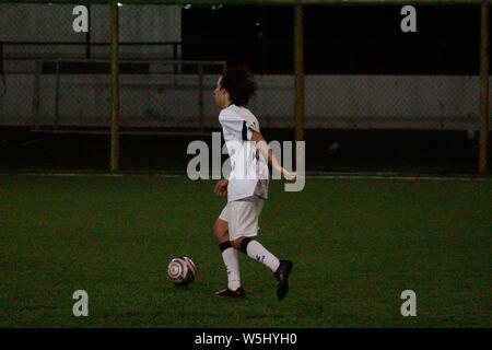 Salvador, Brasile. 26 Luglio, 2019. Corrispondenza tra Vitória Camaçari F7 12x2 Santa Cruz, match validi per il Round 16 del Bahia FUT7 campionato. Credito: Márcio Roberto/FotoArena/Alamy Live News Foto Stock