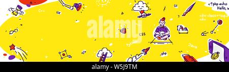 Attività di base, internet interfaccia web concetti lineare, vettore di linea sottile set di icone. Linea moderna graphic design per il sito web, web design, infographics. Illustrazione Vettoriale