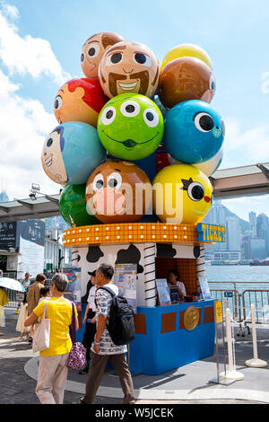 Hong Kong - Luglio 26, 2019: Porto di Hong Kong Cityis unendo le proprie forze con la Disney per portare "Toy Story 4" carnevale a tema con diversi giochi e challeng Foto Stock