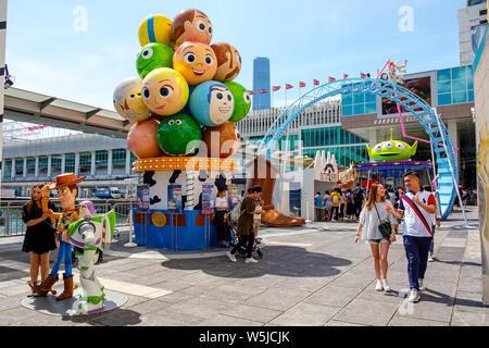 Hong Kong - Luglio 26, 2019: Porto di Hong Kong Cityis unendo le proprie forze con la Disney per portare "Toy Story 4" carnevale a tema con diversi giochi e challeng Foto Stock