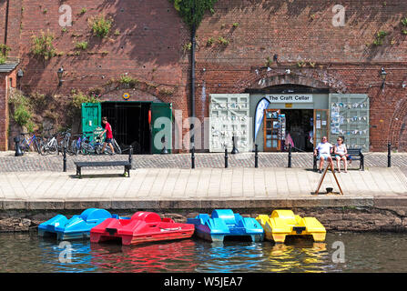 Exeter quay, fiume exe, Exeter Devon, Inghilterra, Regno Unito. Foto Stock