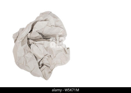 Carta a sfera su sfondo bianco - Immagine Foto Stock