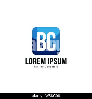 BC Lettera Logo Design. Moderno creativo BC lettere icona design illustrazione Illustrazione Vettoriale