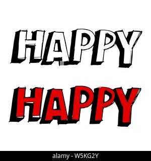 Felice disegnata a mano Illustrazione Vettoriale