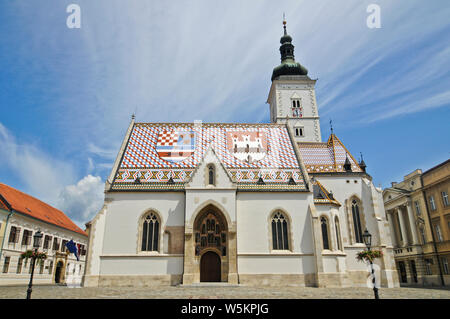 La Chiesa di San Marco. Zagreb, Croazia Foto Stock