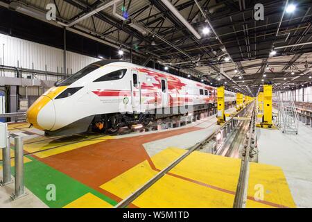 Hitachi manutenzione ferroviaria depot Foto Stock