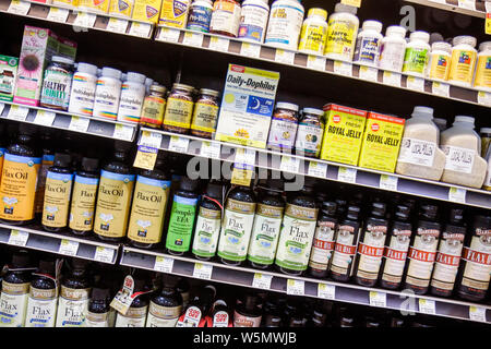 Miami Beach Florida, Whole Foods Market, supermercato, azienda, alimentari, naturale, biologico, shopping shopper shopping negozi di mercato mercati mercato b Foto Stock