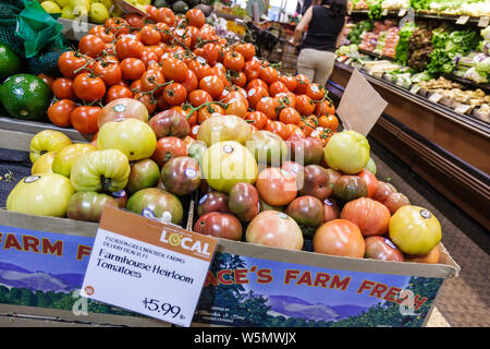 Miami Beach Florida, Whole Foods Market, supermercato, azienda, alimentari, naturale, biologico, shopping shopper shopping negozi di mercato mercati mercato b Foto Stock