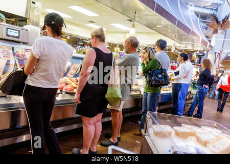 Miami Florida, Coconut Grove, Fresh Market, negozio di alimentari, supermercato, azienda, generi alimentari, naturale, biologico, shopping shopper shopping negozi di mercato Marke Foto Stock