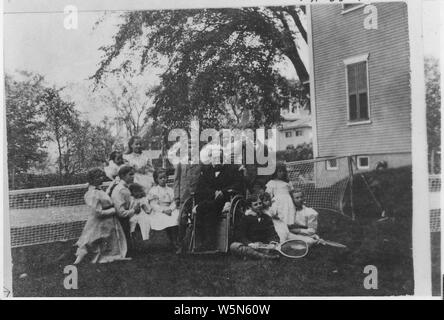 Franklin D. Roosevelt, nonno Delano e cugini in Fairhaven, Massachusetts Foto Stock