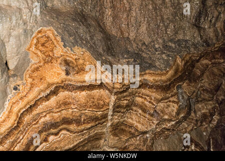 Pareti in Demanovska Grotta della libertà. Slovacchia Foto Stock