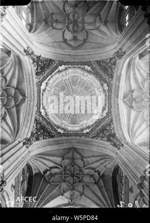 Cúpula ho archi del creuer de la Catedral Nova de Salamanca. Foto Stock
