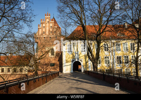 Castello medievale in Olsztyn, Polonia Foto Stock