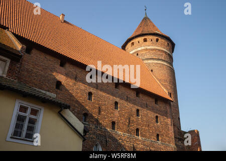 Castello medievale in Olsztyn, Polonia Foto Stock