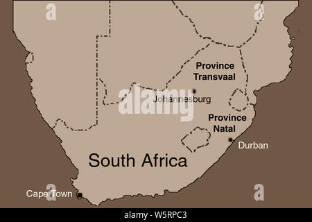 Mappa che mostra Città del Capo Sud Africa 1899 Foto Stock