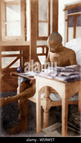 Il Mahatma Gandhi convalescenza presso il Palm Bun Mumbai Maharashtra India Asia Marzo-Giugno 1924 Foto Stock