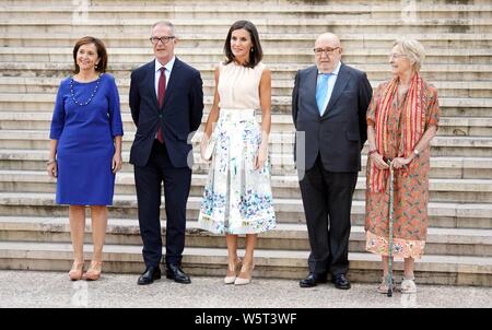 Madrid, Spagna. Il 30 luglio, 2019. Regina Letizia visite alla Biblioteca Nazionale di Spagna a Madrid, martedì 30 luglio 2019 Credit: CORDON PREMERE/Alamy Live News Foto Stock