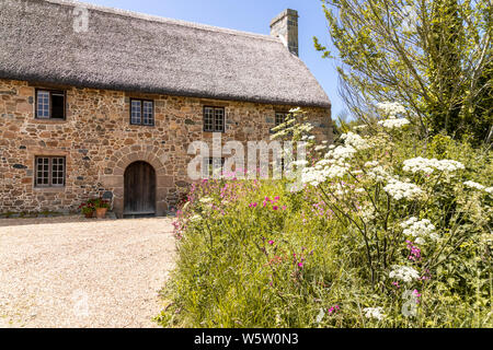 Isola di tipica architettura - Les Caches vecchia fattoria risalente al XV secolo, Les Villets, Guernsey, Isole del Canale della Manica UK Foto Stock