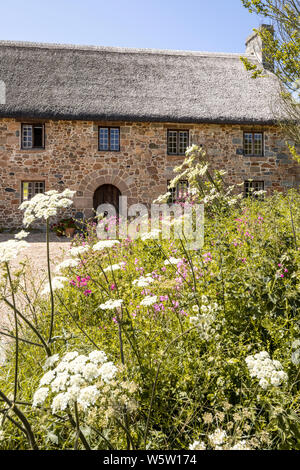 Isola di tipica architettura - Les Caches vecchia fattoria risalente al XV secolo, Les Villets, Guernsey, Isole del Canale della Manica UK Foto Stock