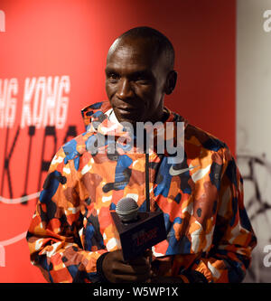 Runner KENIOTA ELIUD KIPCHOGE partecipa ad un evento promozionale per Nike a Hong Kong, Cina, 12 novembre 2018. Foto Stock