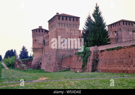 Soncino il castello.Cremona. Foto Stock