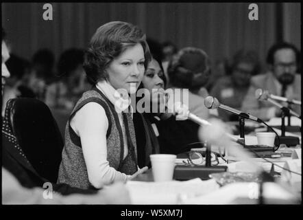 Rosalynn Carter sedie salute mentale audizioni Foto Stock