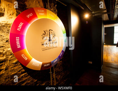 Holyrood distilleria. Portobello Beach, Edimburgo, Midlothian, Scozia. 28,07, 2019. Pic mostra: Holyrood distilleria, il nuovo whisky e gin distille Foto Stock