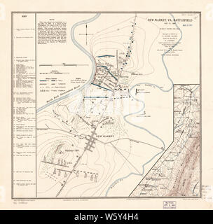 La guerra civile mappe 1190 Nuovo Mercato Va battlefield 15 maggio 1864 ricostruire e riparare Foto Stock