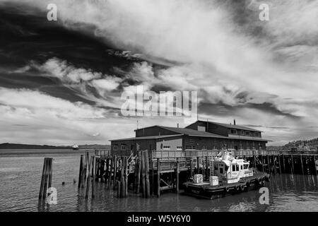 Columbia River stazione pilota, Astoria, Oregon, Stati Uniti d'America Foto Stock