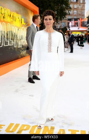 Helen McCrory frequentando il una volta... In Hollywood UK premiere nel quadrato di Leicester, Londra. Foto Stock