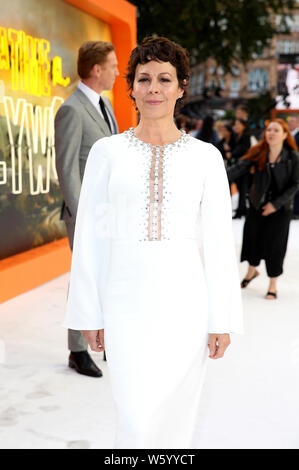 Helen McCrory frequentando il una volta... In Hollywood UK premiere nel quadrato di Leicester, Londra. Foto Stock