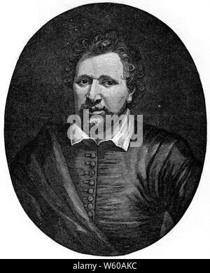 Ben Jonson (1572-1637), drammaturgo e poeta inglese, 1730. Di George Verte (1684-1786) dopo Gerard van Honthorst (1590-1656). Foto Stock