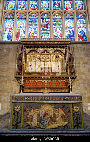 Interno della cattedrale di Winchester in Hampshire - United Kinkdom. Foto scattata il 6 di Maggio 2019 Foto Stock