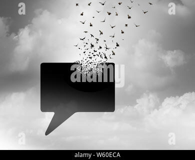 La libertà di espressione e la libertà di stampa o giornalismo news concetto di comunicazione in un 3D illustrazione dello stile. Foto Stock