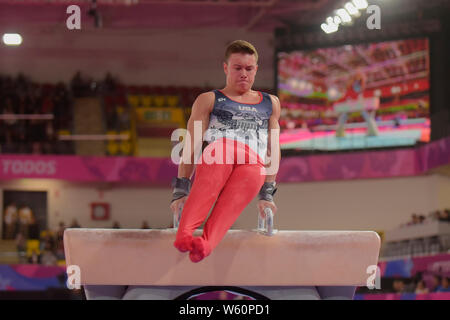 Lima, Perù. Il 30 luglio, 2019. Brody Malone a cavallo anelli . Giochi Panamericani del 2019. Lima. PE. Credito: Reinaldo Reginato/FotoArena/Alamy Live News Foto Stock