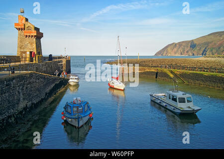 UK,North Devon,Lynmouth Harbour & Torre renana Foto Stock