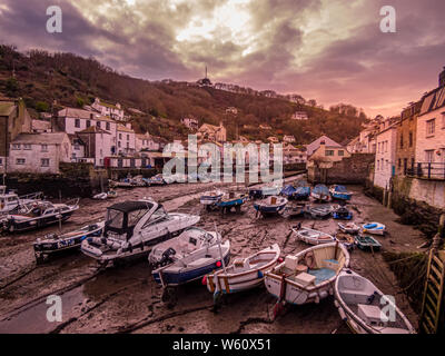 Porto ISAACS E POLPERRO CORNWALL Foto Stock