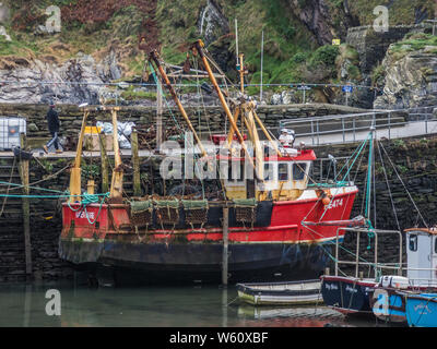 Porto ISAACS E POLPERRO CORNWALL Foto Stock