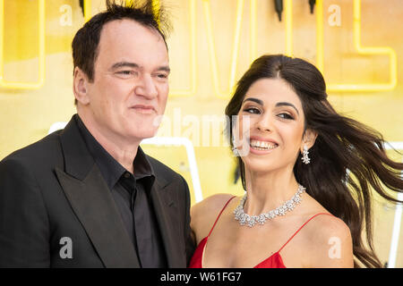 Londra - Inghilterra, 30 luglio 2019: Quentin Tarantino e Daniela Pick Tarantino assiste il Regno Unito Premiere di " una volta in Hollywood, Luxe Odeon Leicester Square, Londra, Inghilterra. Gary Mitchell/ Alamy Live News. Foto Stock