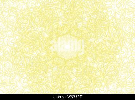 Giallo disegnato a mano vintage floreale arazzo ornamento la configurazione di sfondo Foto Stock