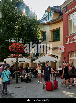 L'Europa, Polonia, Sopot, la casa storta sul Viale Monte Cassino Foto Stock