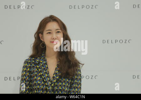 Sud attrice coreana Yo-won Lee partecipa a un evento promozionale per Delpozo presso il grande magazzino di Lotte in Seoul, Corea del Sud, 14 settembre 2018. Foto Stock