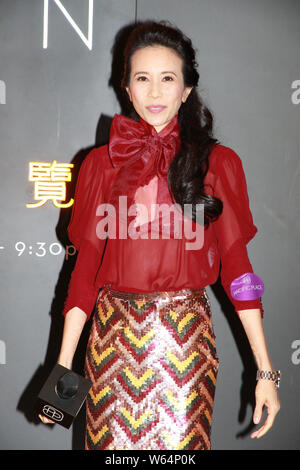 Hong Kong cantante e attrice Karen Mok partecipa ad un evento promozionale a Hong Kong, Cina, 27 settembre 2018. Foto Stock