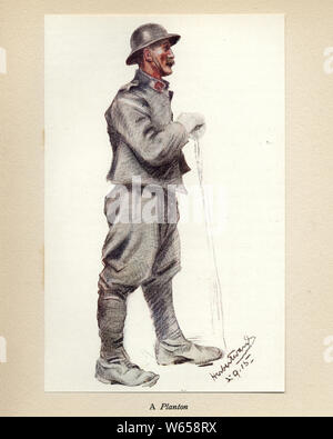 Mondo Ward, soldato francese, un Planton, 1915. Signor Poilu, da Herbert Ward. Foto Stock