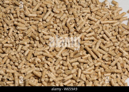 Pellet di legno fonte di calore di calore Foto Stock