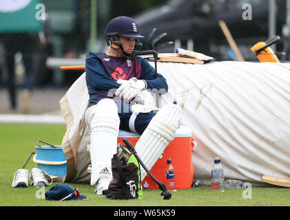 L'Inghilterra del Sam Curran durante la sessione di reti a Edgbaston, Birmingham. Foto Stock